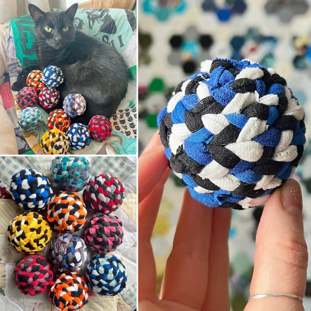 Colorful Cat Toy - Braided Ball